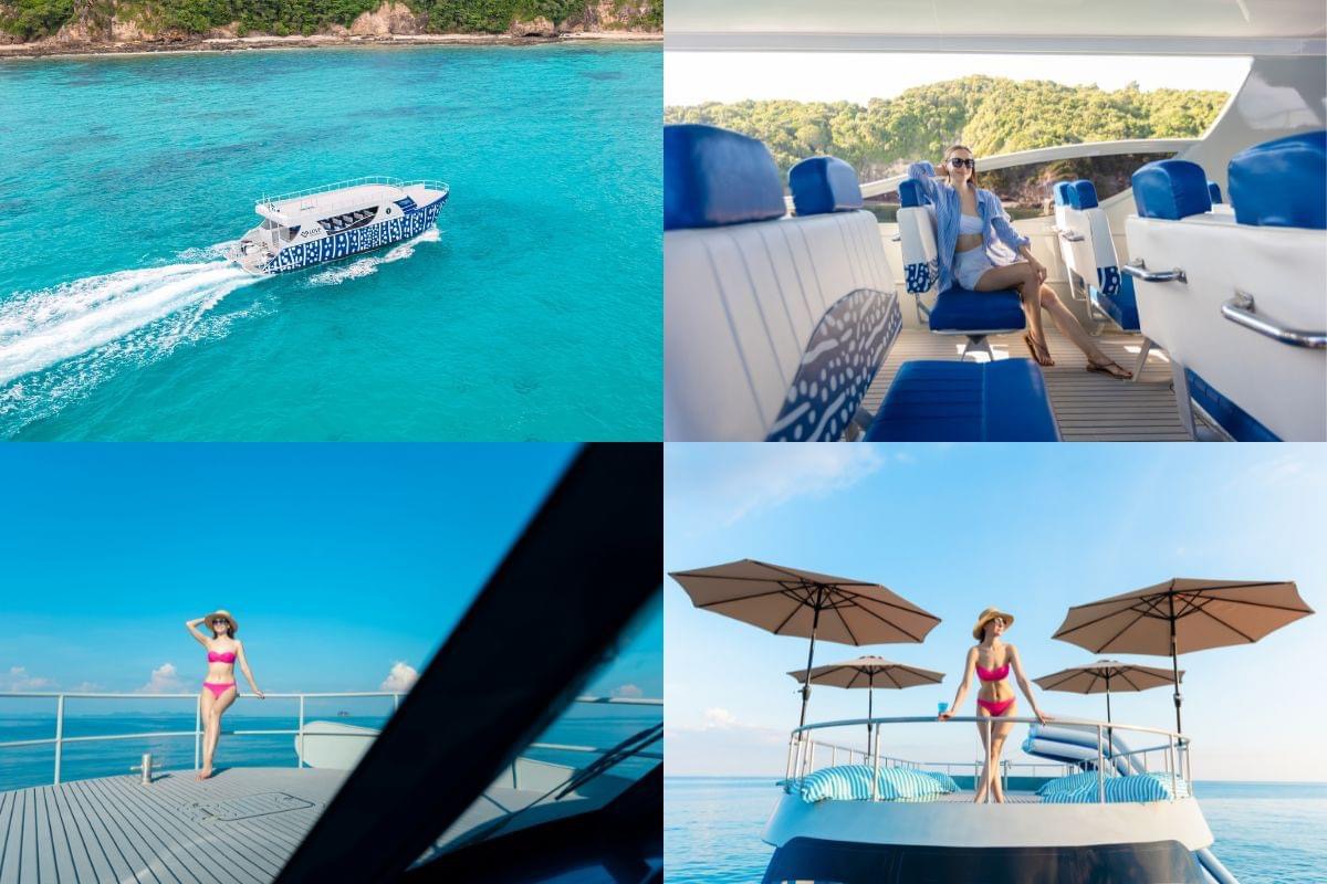Phi Phi +Maya Bay +Pileh Lagoon + Maiton Island (Sunset) Tour by WHALE SHARK BOAT with Slider (VIP SERVICES)